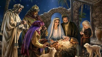 Escena de la Natividad de Jesús