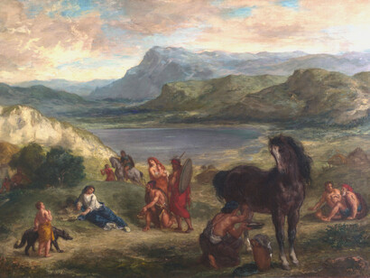 Eugene Delacroix, Ovidio entre los Escitas (detalle)