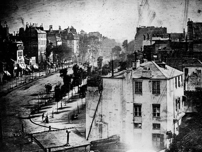 París, Boulevard du Temple, en abril o mayo de 1838, por Louis Daguerre