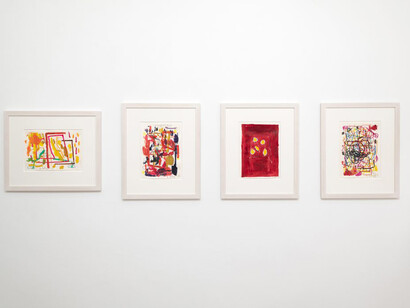 André Butzer, ausstellungsansicht. Mit freundlicher genehmigung der Galerie Christine Mayer
