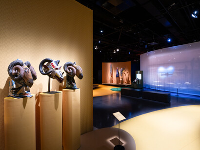 In Mali, when animals dance, exhibition view. Courtesy of Musée des Confluences