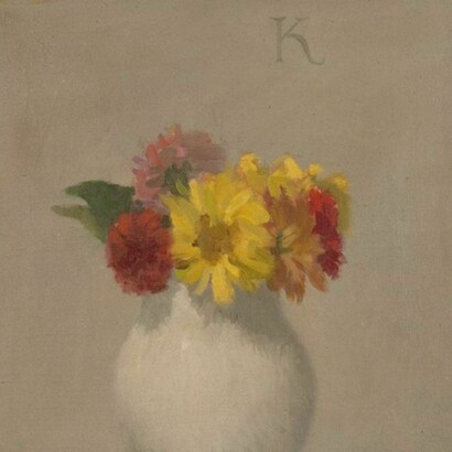 Kulicke, Bouquet, 1965, oil on board, 10.125x10.125 inches
