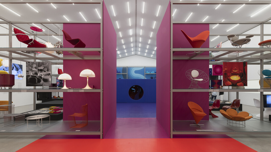 Verner Panton, Form, colour, space, exhibition view. Courtesy of Vitra Design Museum