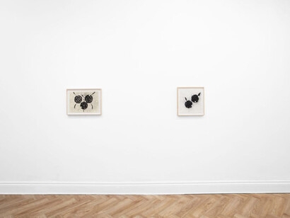 Donald Sultan, Drawings, exhibition view. Courtesy of Huxley-Parlour Gallery