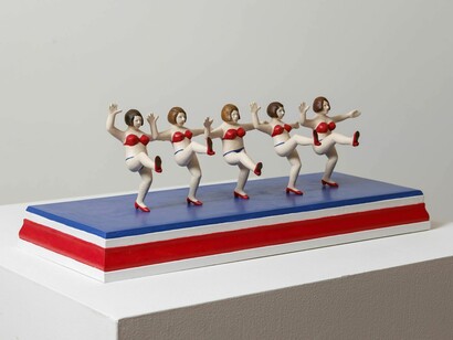John Cross, Chorus Line, 2012 7.25 x 8.25 inches, painted wood