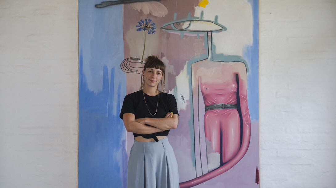 Sophie Ullrich in her studio. Courtesy of Piero Atchugarry Gallery