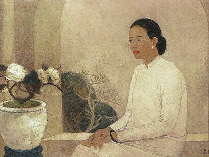 The wife of the Mandarin of Lê Phổ. This story is freely inspired by the painting "The Mandarin's Woman" by Lê Phổ, Vietnamese painter (1907-2001)