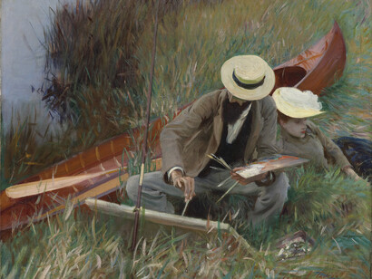 Paul Helleu sketching with his wife (An Out-of-Doors Study) by John Singer Sargent, 1889 © Brooklyn Museum of Art, Museum Collection Fund