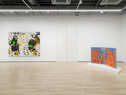 Various artists, Here, there, where?, exhibition view. Courtesy of Almine Rech