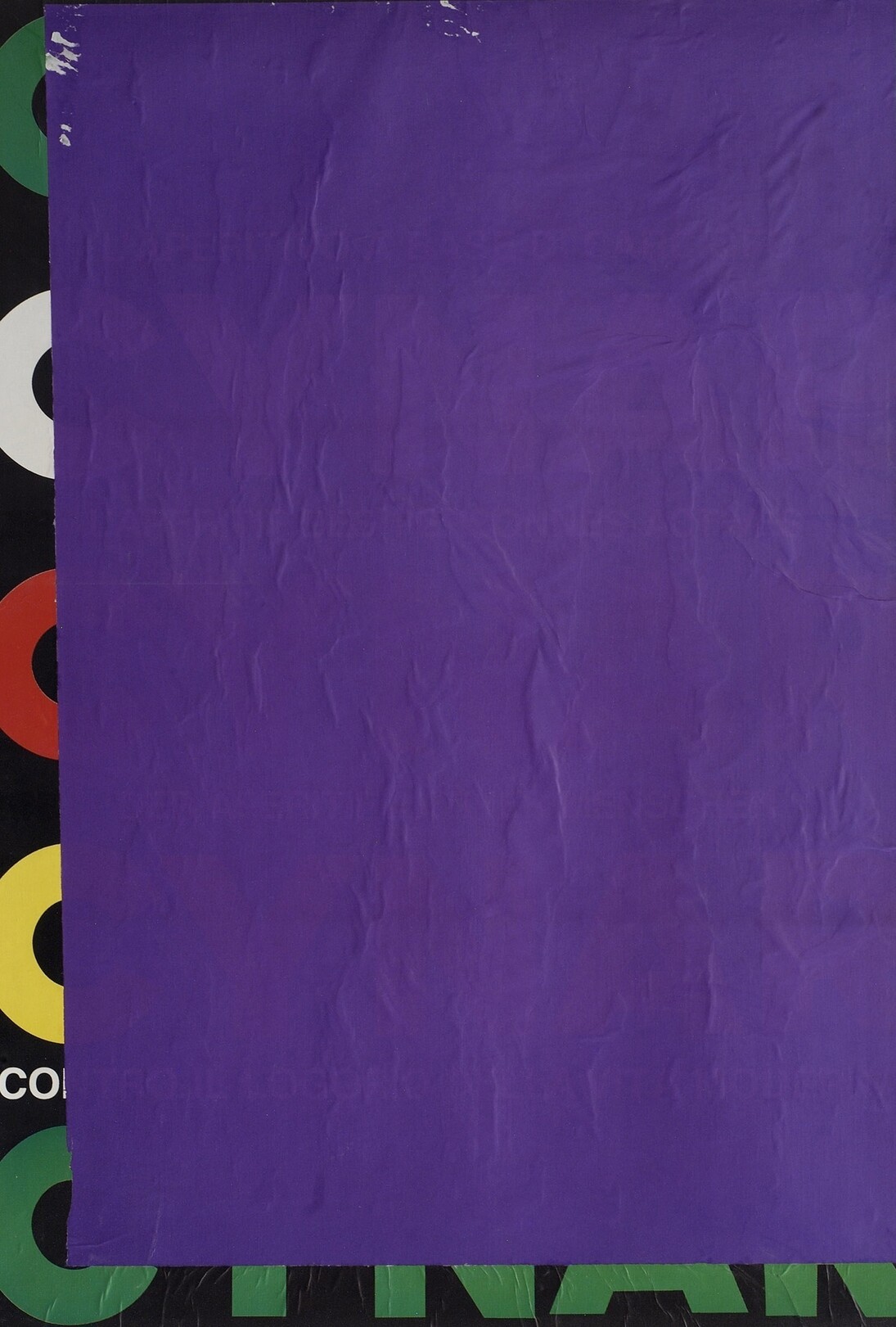 Mimmo Rotella, Blank C blue violet, 1980, blank on canvas, 140 x 100 cm, c.o. Robilant+Voena