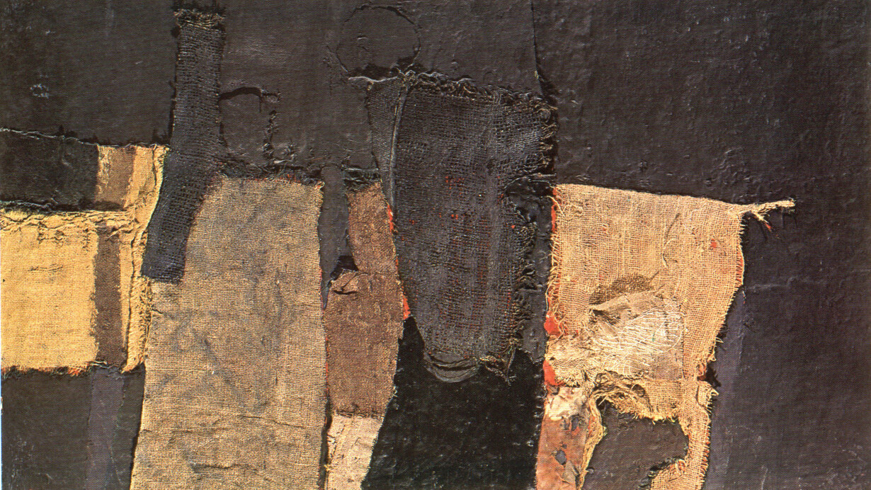 Alberto Burri. Sacco e nero, 1955