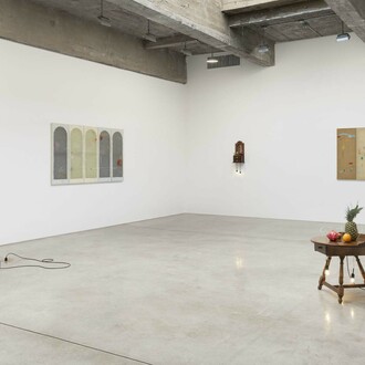 Yuko Mohri, Falling water given, exhibition view. Courtesy of Tanya Bonakdar Gallery