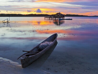 The native Malaysian fishermen have stopped coming because of the rising water