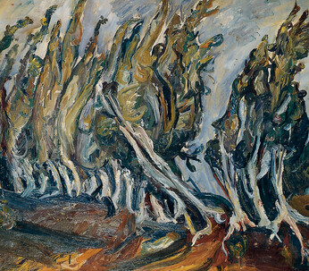 Chaïm Soutine, Pappeln, um 1919. Öl auf Leinwand, 65,1 x 81 cm. Privatsammlung