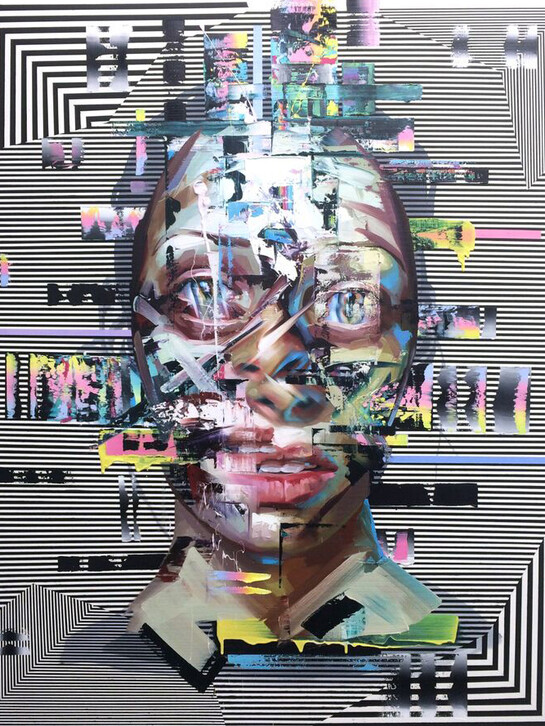 Justin Bower, “A Pure Impurity,” Oil on canvas 6 x 5’ 2015