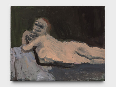 Janice Nowinski, Reclining Nude with Red Hair, 2023. Courtesy of the artist and Thomas Erben, New York