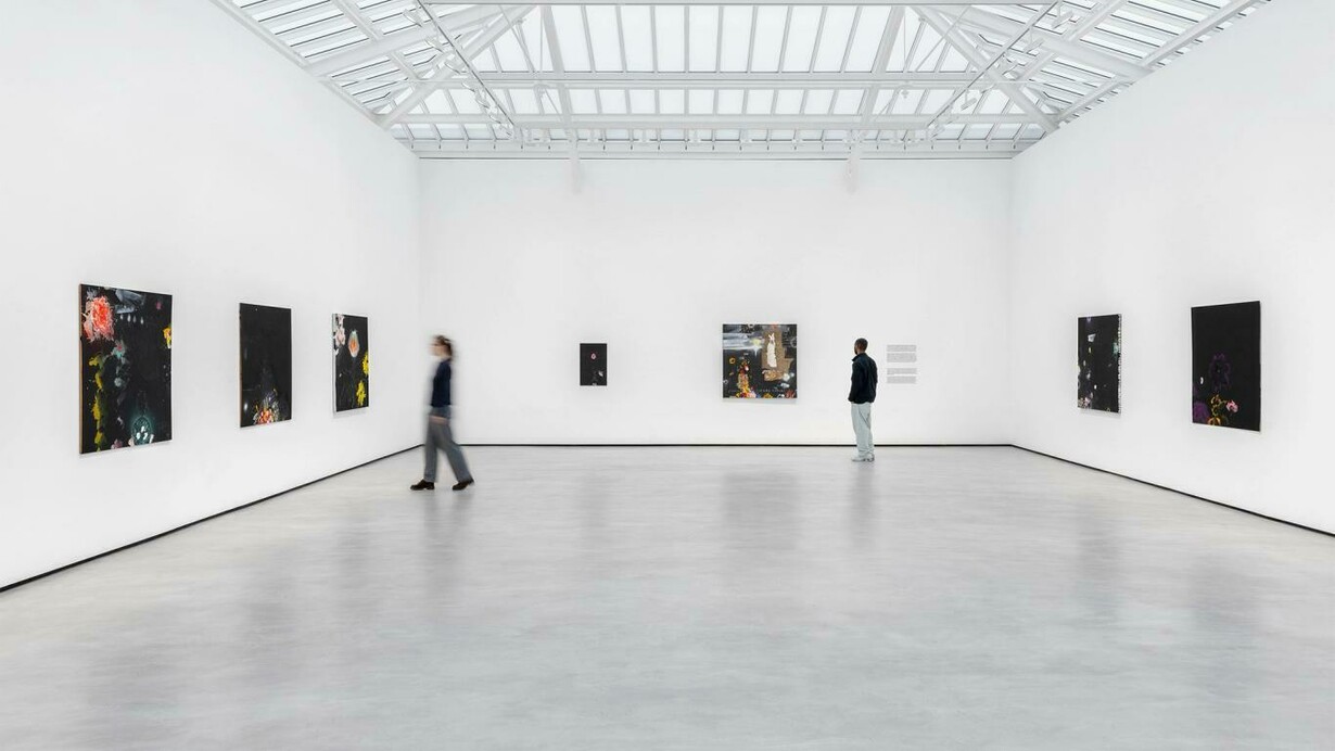Raymond Saunders, Déménagement, exhibition view. Courtesy of David Zwirner Gallery