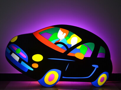 Marco Lodola, FIAT 500, 70 x 115 x 12 cm