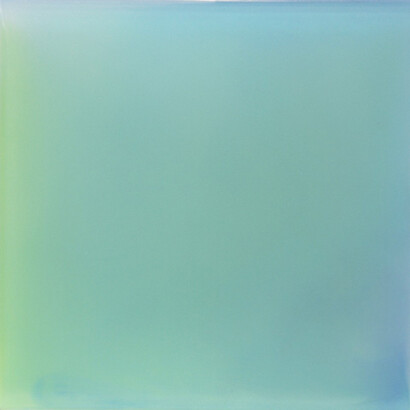 Keira Kotler, Periwinkle Meditation [I Look for Light], 2013, urethane, pigment and varnish on acrylic, 15 x 15 inches