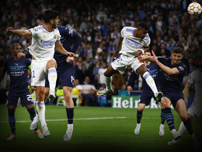 Rodrigo Goes cabecea un centro para marca el 2-1 y empatar la eliminatoria contra el Manchester City en un agónico encuentro en la semifinal de la UEFA Champions League 2022