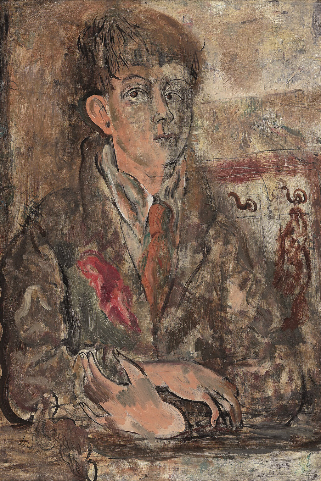 David Jones, Human Being, 1931, oil on canvas, 75 x 60.3 cm, Private Collection © Trustees of the David Jones Estate