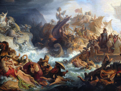Wilhelm von Kaulbach- La batalla de Salamis