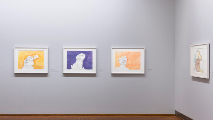 Maria Lassnig, Exhibition view. Courtesy of Albertina