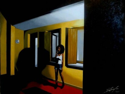 Mauro Masin, Summer Night, Oil on Canvas, 31.5" x 39.5"
