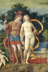 Andrea Mantegna’s Parnassus, which glorified the marriage of Isabella d’Este with Francesco Gonzaga the 2nd, where the quince appears next to the couple depicted as Venus and Mars