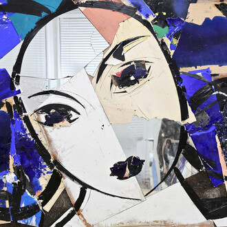 Manolo Valdés, Odalisca II (detail), 2018. Courtesy of Opera Gallery