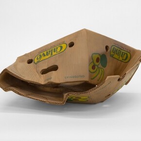 Matt Johnson, Untitled (Avocado Box), 2016, Carved wood and paint, 13 x 25 x 17 inches (33 x 63.5 x 43.2 cm), pedestal: 30 x 26 x 26 inches (76.2 x 66 x 66 cm) MJ 150. Courtesy of 303 Gallery