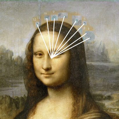 Analogia tra l'acconciatura della Gioconda e la Sperada