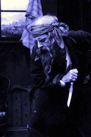 Schauspieler John McMahon als Fagin  bei der Verfilmung von „Oliver Twist“ im Jahr 1912