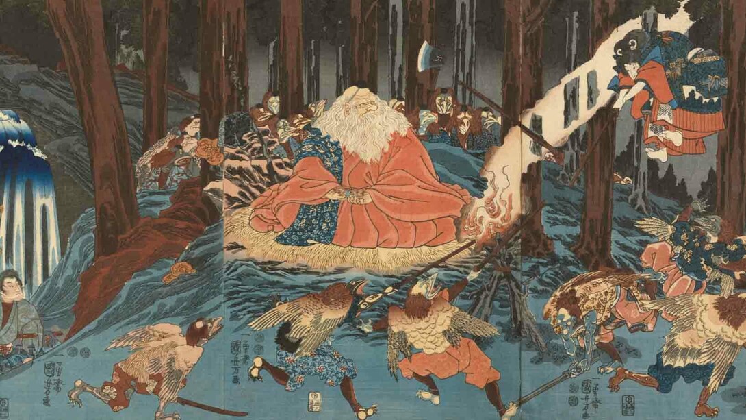 Masami Teraoka and japanese ukiyo-e prints, artwork in exhibition. Courtesy of the National Gallery of Australia
