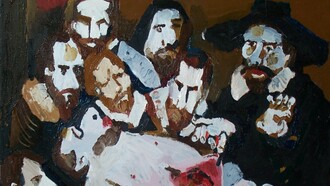 "Lección de anatomía", óleo sobre lienzo, Ivan Sakhnenko, 2004