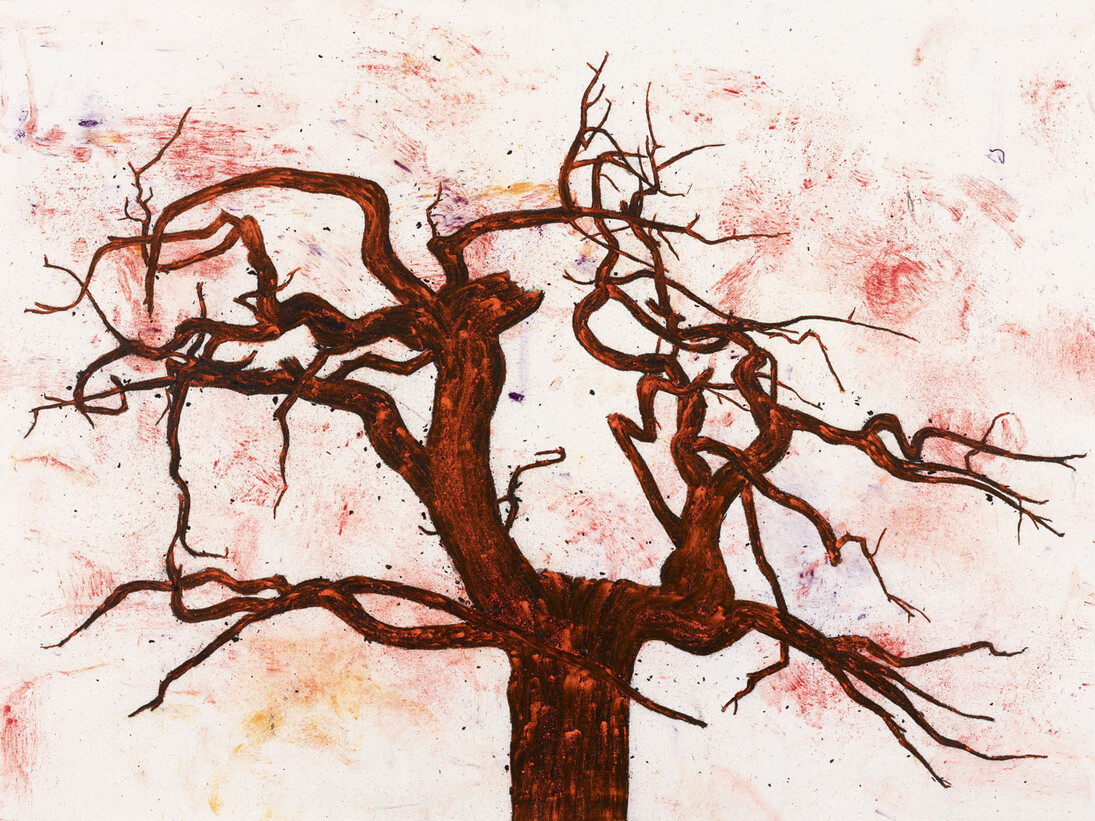 Tony Bevan (b. 1951), Tree (PP1429), 2013, Acrylic and charcoal on paper, 85.3 x 121.1 cm; (33 5/8 x 47 5/8 in.)