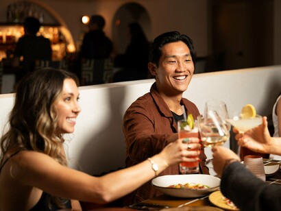 After a day of restoration, guests toast to good company and mindful indulgence © Photo by Bri Amato