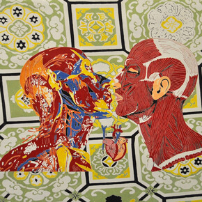 Maurizio Cannavacciuolo, I love you, 2014, olio su tela, 110 x 110 cm