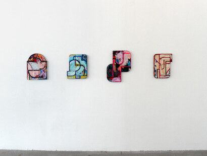 Rebekah Goldstein, Full length mirror, exhibition view. Courtesy of Gallery 16 