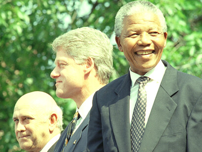 De Klerk, Clinton y Mandela