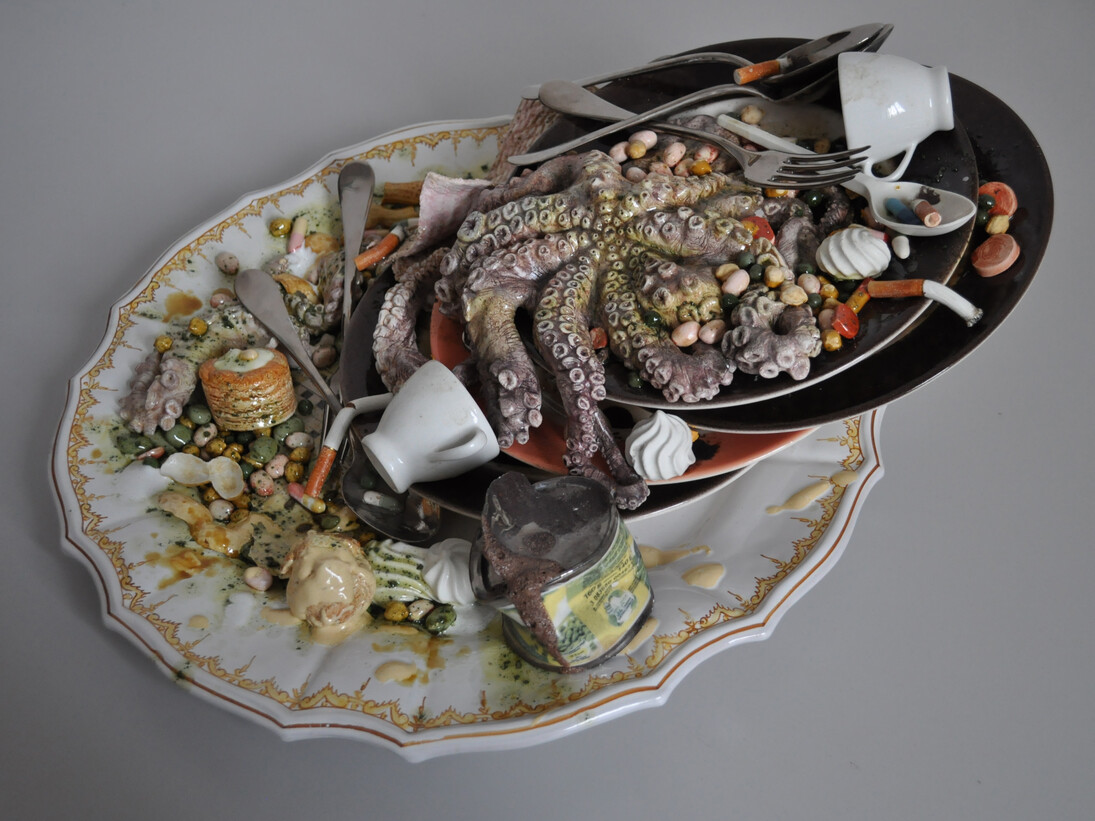 Bertozzi & Casoni, Minimi Avanzi, 2015, ceramica policroma