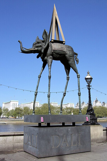 Space Elephant Statue By Salvador Dali, South Bank, London, UK