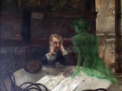 Viktor Oliva. La bevitrice di assenzio, 1901