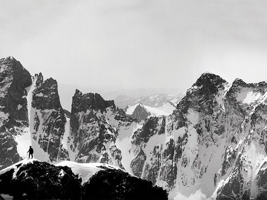 Vittorio Sella, Pelvoux, Pic Sans Nom, etc. from the top of Pic Coolidge, 3758 m, 11 August 1888
