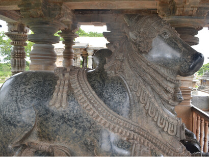 One amongst largest monolithic statue of Nandi
