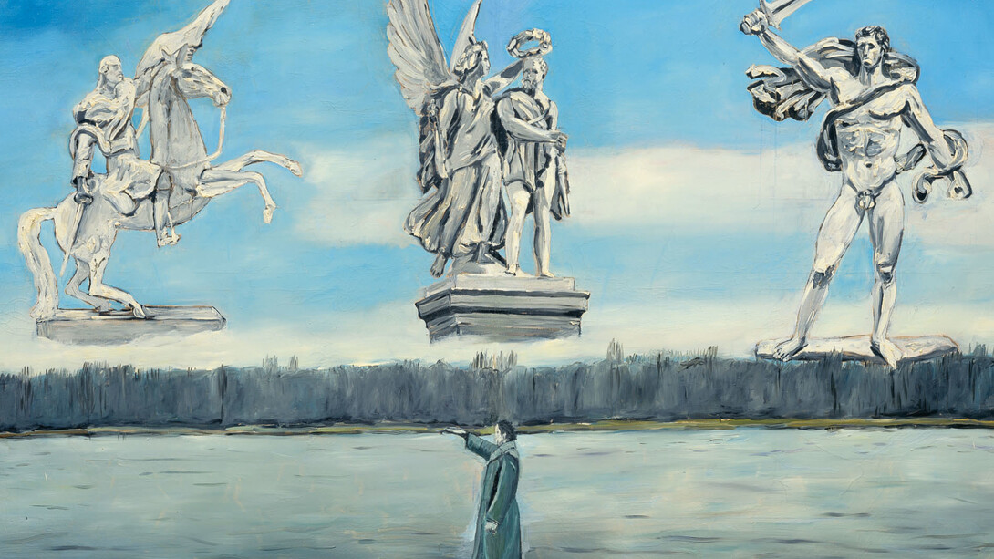 Anselm Kiefer, Heroic Symbol V (Heroisches Sinnbild V), 1970. Oil on canvas, 150 x 260.5 cm. Collection Würth. Photo Collection Würth / © Anselm Kiefer