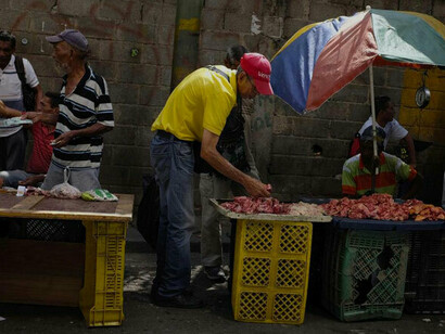 Un pequeño mercado en Caracas