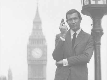 George Lazenby with his Walther PPK