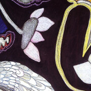 Jogen Chowdhury, Swan and lotus love, 2023. Courtesy of Dhoomimal Gallery