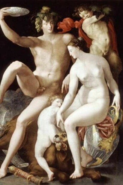 Rosso Fiorentino - Bacco, Venere e Cupido, c. 1531
